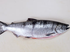 Fresh Wild BC Whole Red Spring Salmon (Gutted and Head On)